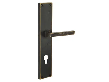 LATUS MG2361 - Bronze door handle on back plate by Fama International - view 2